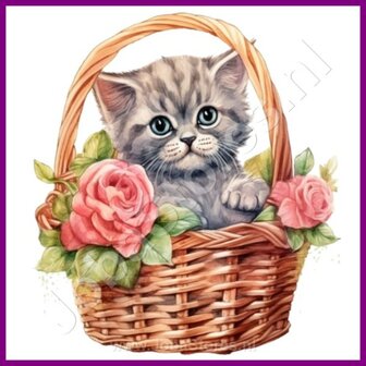 Diamond Painting Kitten in mand