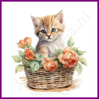 Diamond Painting Kitten in mand