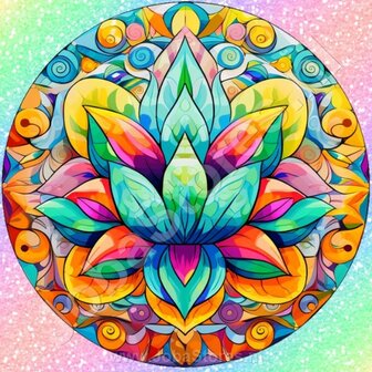 Diamond Painting Mandala Regenboog