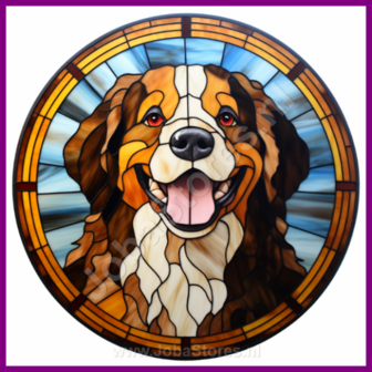 Diamond Painting Glas in lood Hond - Berner Sennenhond