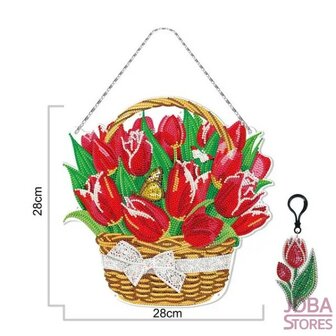 Diamond Painting Ornement Suspendu Tulipes (28cm)