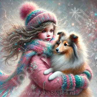 Diamond Painting Fille avec Chien