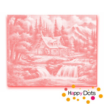 HappyDots DOT Painting Beekje 40x50cm - Stippelschilderij Rood