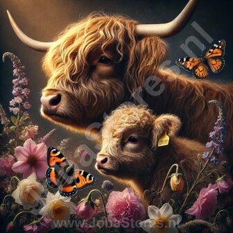 Diamond Painting Deux Highland Cows &Eacute;cossaises 03