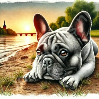 Diamond Painting Bouledogue Fran&ccedil;ais