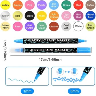 DOT Painting Set de marqueurs acryliques 24 pi&egrave;ces