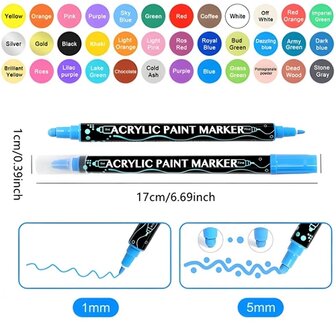 DOT Painting Set de marqueurs acryliques 36 pi&egrave;ces