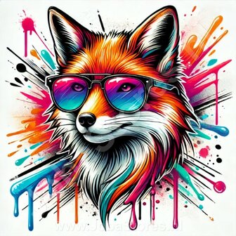 Diamond Painting Renard avec des lunettes de soleil