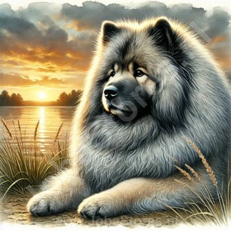 Diamond Painting Keeshond