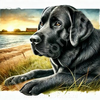 Diamond Painting Labrador Noir