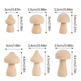 Peg Dolls Champignons 30 pi&egrave;ces