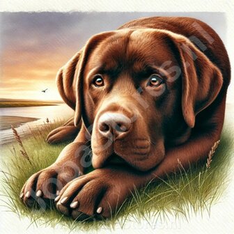 Diamond Painting Golden Retriever Marron