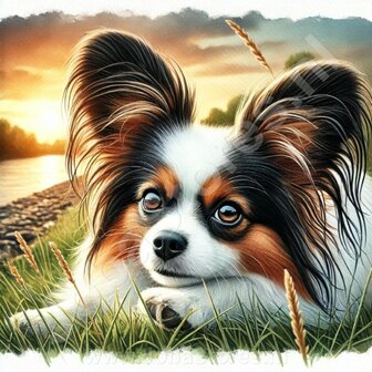 Diamond Painting Chien Papillon