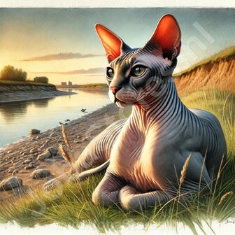 Diamond Painting Chat couch&eacute; - Sphynx