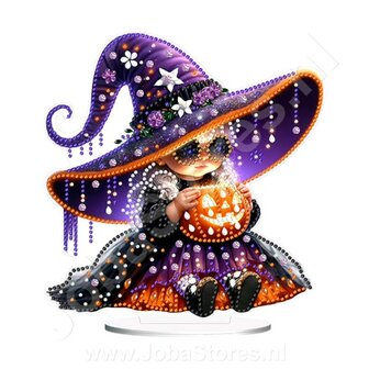 Diamond Painting Ornement d&#039;Halloween Debout Sorci&egrave;re (20cm)