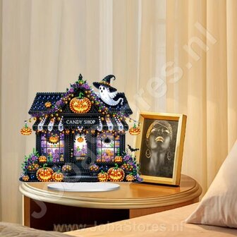 Diamond Painting Ornement Halloween Debout Magasin de Bonbons (20cm)