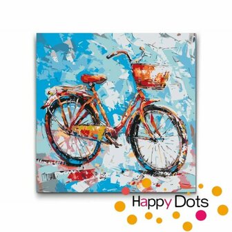 Peinture par num&eacute;ro V&eacute;lo 50x50cm (HappyDots)