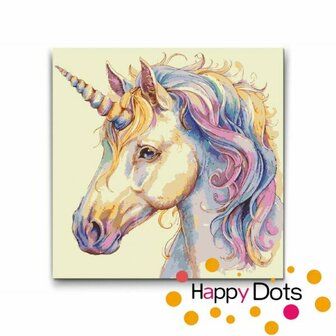 Peinture par num&eacute;ro Licorne 50x50cm (HappyDots)