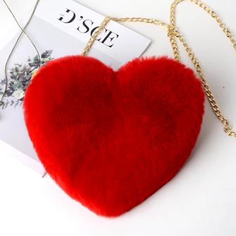 Sac Peluche Coeur Rouge 25cm - Saint Valentin - F&ecirc;te des M&egrave;res ASTUCE