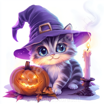 Diamond Painting Chat d&#039;Halloween 01