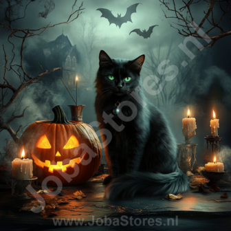 Diamond Painting Chat d&#039;Halloween 02