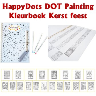 HappyDots DOT Painting Kleurboek Kerst feest