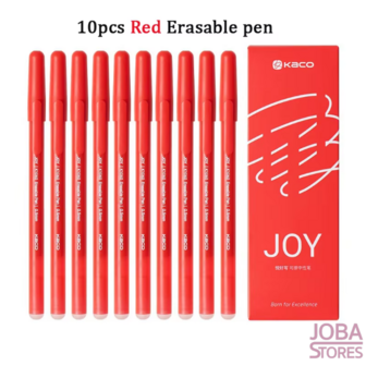 Set de stylos effa&ccedil;ables Kaco Joy Rouge (10 pi&egrave;ces)