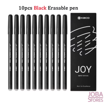 Set de stylos effa&ccedil;ables Kaco Joy Noir (10 pi&egrave;ces)