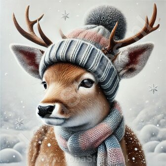 Diamond Painting Cerf d&#039;Hiver