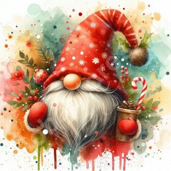 Diamond Painting Gnome de No&euml;l 01