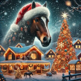 Diamond Painting Cheval de No&euml;l 03