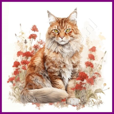 Diamond Painting Kat Maine Coon