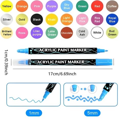 DOT Painting Set de marqueurs acryliques 24 pièces