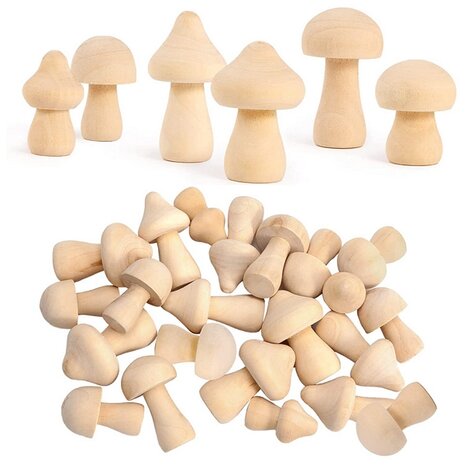 Peg Dolls Champignons 30 pièces