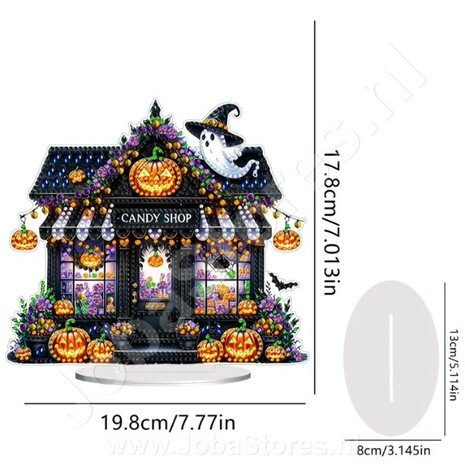 Diamond Painting Ornement Halloween Debout Magasin de Bonbons (20cm)