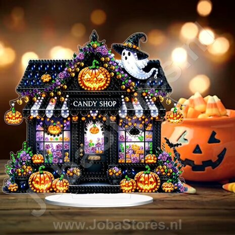 Diamond Painting Ornement Halloween Debout Magasin de Bonbons (20cm)