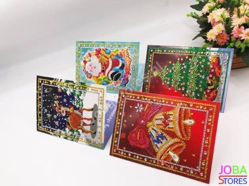 Diamond Painting *Special* Kerstkaarten set (4 stuks)